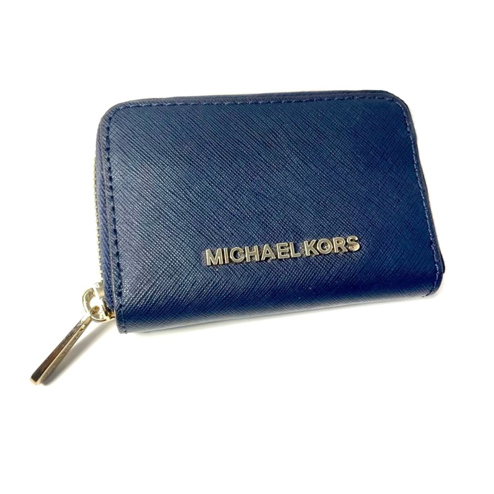 Michael Kors Navy Blue Saffiano Leather Wallet